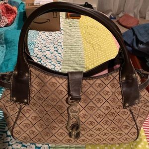 Dooney and Bourke logo lock satchel purse